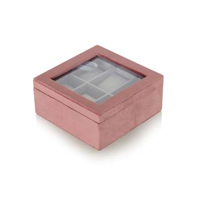 Square velvet Jewelry packaging box luxury  bracelet